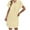 B314 Beige sundresses for women clearance under $5, variant on Women Dresses Xqxayjr Women's Button Down Shirt Dresses Cotton Linen V-Neck Mini Tunic Dresses Short Sleeve Casual Loose Beach Party Dress