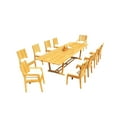 thumbnail image 3 of Grade-A Teak Dining Set: 10 Seater 11 Pc: 118 Mas Rectangle Table And 10 Maldives Chairs (2 Arm & 8 Armless Chairs) Outdoor WholesaleTeak #51ML2511, 3 of 6