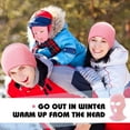 thumbnail image 2 of 3 Pieces 3-Hole Ski Mask Knitted Face Cover Winter Balaclava Full Face Mask for Men Women Outdoor Sports (Pink), 2 of 7
