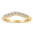 thumbnail image 1 of 1/4ctw Chevron Diamond Wedding Band in 10k Yellow Gold, 1 of 2
