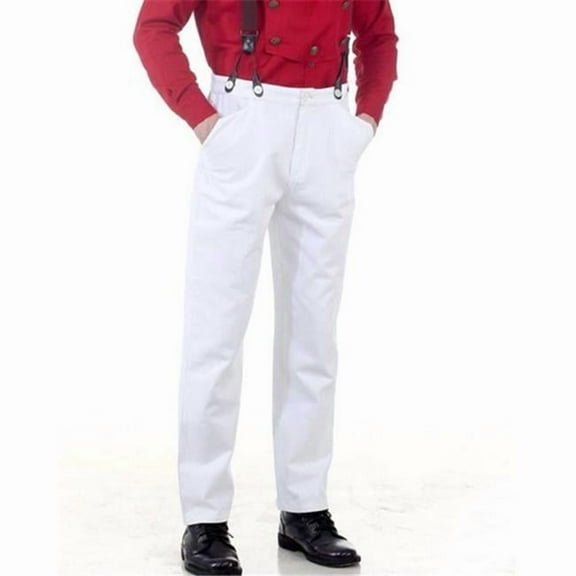 C1330 Steampunk Classic Pants- White - Large