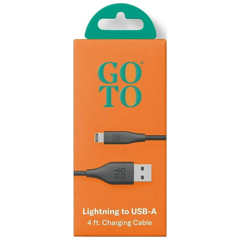 GOTO Lightning to USB A Cable (4 ft) - Black