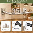 Drapery Rod Splice Brushed Nickel Curtain Rod For 28