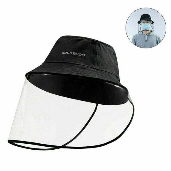 Full Face Bucket Protective Hat Face Shield Cap,Fisherman Hat Sun Cover Outdoor Dust Proof Removable Hat,Anti-fog Anti-Saliva Anti-Spitting Sun Cap,Adjustable Fishing Hat Foldable Detachable