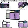thumbnail image 2 of Organizador lateral para silla de ruedas, bolsa de almacenamiento, bolsa para reposabrazos con portavasos y rayas reflectantes, tela impermeable, para la mayoría de sillas de ruedas, andador, 2 of 5