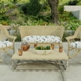 thumbnail image 4 of Jordan Manufacturing 44" x 18" Carano Stone Grey Leaves Rectangular Tufted Contoured Outdoor Wicker Settee Bench Cushion, 4 of 14