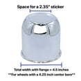 thumbnail image 3 of 4 Chrome Push Through Short 4.25 Center Caps - Auto, Truck, Trailer Wheels, 3 of 4