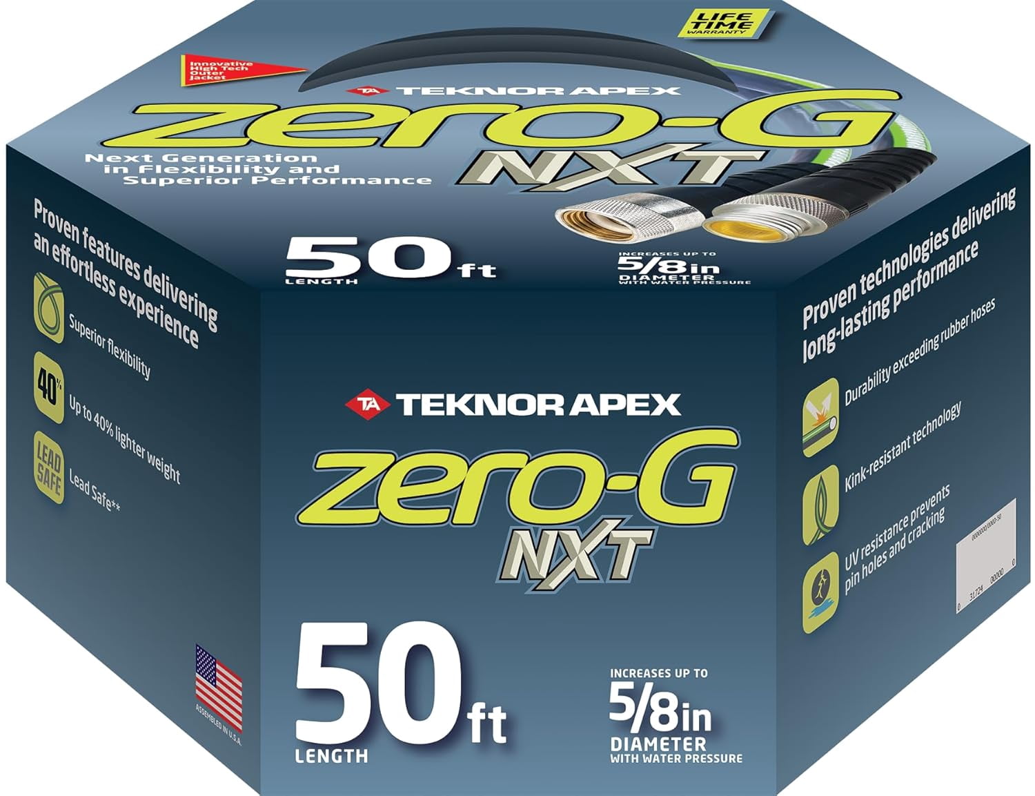 Teknor Apex Zero-G 5/8 in. D X 50 ft. L Heavy Duty Garden Hose