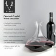 thumbnail image 5 of Viski Seneca Faceted Wine Decanter, Glass Pitcher, Party, Home Bar, 64 oz, 5 of 6