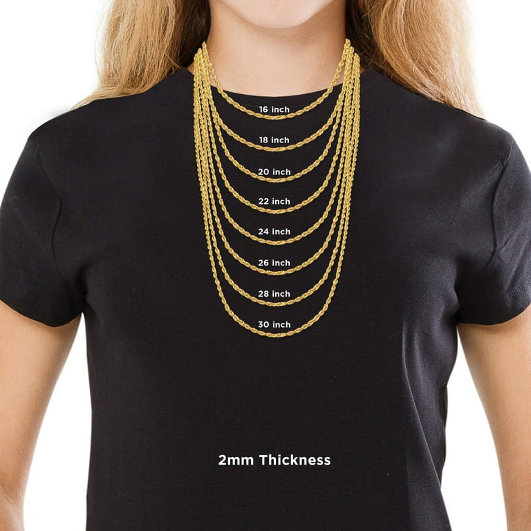 18 inch sale rope chain gold