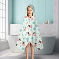 thumbnail image 6 of Green Cow Coffee Pattern Hooded Bath Towel，50"x30" for Ages 3 To 12 Kids, Quick Dry Lightweight Soft Microfiber Hood Beach Towel Cover Up for Kids, 6 of 7