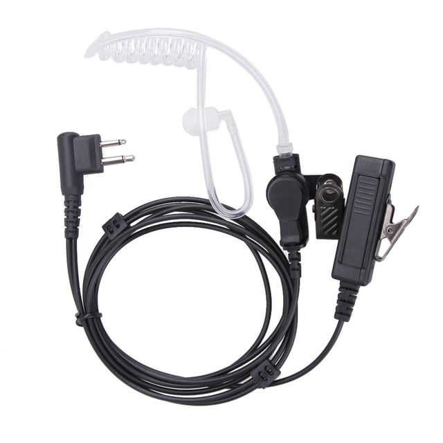 Micrófono de auricular de tubo acústico encubierto de 2 pines para radios bidireccionales