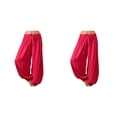 thumbnail image 3 of Qarigey Pantalones deportivos de pierna ancha para mujer entrenamiento de Rojo XXL 2Conjunto, 3 of 6
