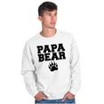 thumbnail image 4 of Papa Bear Dad Father's Day Pawprint Men's Big & Tall Crewneck Sweatshirt Brisco Brands 4X, 4 of 5