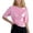 a-Pink17044, variant on Womens T Shirt Solid Color Metallic Twist Front Tees Crewneck Short Sleeve Relaxed Fit Casual Party Blouse For Event Night Out Wear Trendy Top
