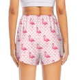 thumbnail image 2 of Lsque Cute Flamingo with Heart Printed Women's Running Shorts with Liner Pockets,Elastic Quick Dry Workout Athletic Gym Yoga Shorts,Womens High Waist Shorts-X-Large, 2 of 9