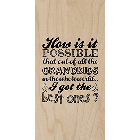 Best Grandkids Plywood Wood Print - Best Gift For Grandma & Grandpa! Unique Gifts For Grandparents! Father's & Mother's Day, Christmas, Birthday Special (Best Floor Leveling Compound For Plywood)