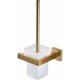 thumbnail image 1 of Escobilla de baño TUNC Soporte de almacenamiento Acero inoxidable Estilo moderno Montaje en pared Acabado en oro cepillado, 1 of 5
