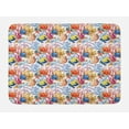 thumbnail image 1 of Fish Bath Mat, Coral Reef Scallop Shells Fish Figures Sea Plants Polyp Murky Nautical Maritime Life, Non-Slip Plush Mat Bathroom Kitchen Laundry Room Decor, 29.5 X 17.5 Inches, Multicolor, Ambesonne, 1 of 2