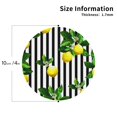 thumbnail image 3 of Bingfone Vintage Lemons On Striped Leather Drinks Coasters With Set Of 6,Suitable For Home Kitchen,Coffee Cup Coasters Home Gift, 3 of 9