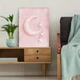 thumbnail image 5 of Pink Moon and Stars Canvas Wall Art， Perfect for Bedroom， Living Room， Nursery， Girl's Room， and Dorm Room Decor, 5 of 8
