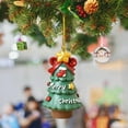 thumbnail image 2 of ERTUTUYI Christmas Ornaments Cute Animal Acrylic Flat Decoration Mini Christmas Tree Hanger Dog Deer Tree Bear Snowman K, 2 of 5