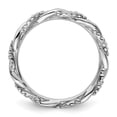thumbnail image 3 of Auriga Fine Jewelry 925 Sterling Silver Rhodium Twist Ring for Women Size 10, 3 of 6