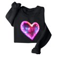 thumbnail image 4 of Valentines Day Sweatshirts, Heart Print Sweatshirt Women, Womens Long Sleeve Round Neck Sweatshirts Lover's Love Print Hoodie Long Sleeved Top Hoodie Crew Neck Top Shirt, 4 of 6