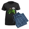 thumbnail image 5 of CafePress - Snail Riding Turtle Women's Dark Pajamas - Women's Short Sleeve Print T-Shirt and Pants Dark Cotton Pajama Set, 5 of 7