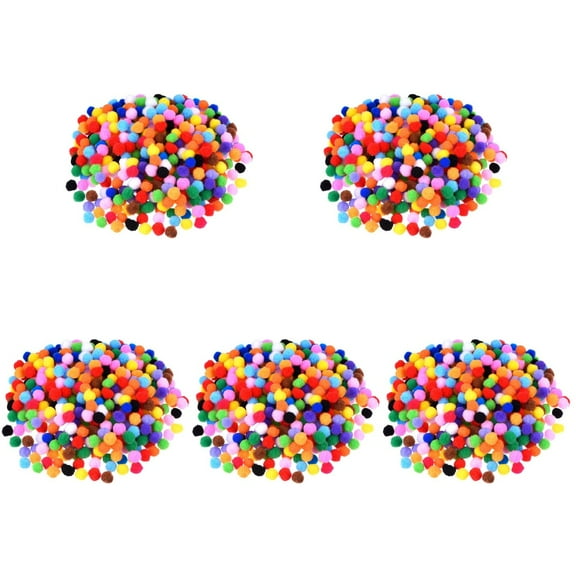 1000 Pieces Pom Poms, 1 Inch Craft Pom Poms, Fuzzy Pompom Puff Balls for DIY Arts, Crafts Projects, Home Decorations