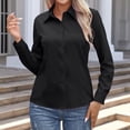thumbnail image 6 of White Blouse Non Button Down Shirts Long Sleeve Collar Regular Fit Shirts Colours Stretch Casual Shirts Business Shirt Shirt Classic Long, 6 of 6