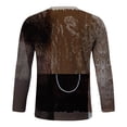thumbnail image 5 of Pxiakgy shirts for men Neck 3D Sleeve Street Men's Digital Printing Top T-shirt Casual Round Long Men's blouseMen's Dress Shirts Brown + 4XL, 5 of 6