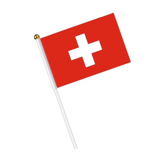 Banderas de Suiza AhfuLife, 15 piezas, 14 x 21 cm, de mano