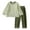 Green*, variant on OSOLU Children Girls Clothing Sets Long Sleeve Warm Solid Color Homewear Soft Relaxed Classic Outfit Sets