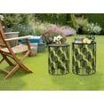 thumbnail image 6 of Joveco Black Nesting Round Side End Tables Set of 2- Coffee Tea Table Mid Century Night Stands for Living Room Bedroom Outdoor, Black Double-Leaf, 6 of 14