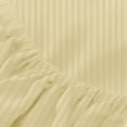 thumbnail image 5 of 1 Piece Luxury Premium Soft Fitted Sheet 100% Egyptian Cotton 800 Thread Count - Fits Mattress Upto 15" Inch Deep Pocket, Full XL Size - Ivory Stripe, 5 of 8