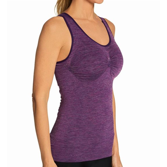 Frontrunner Shaping Sport Tank - Athletic Shapewear by MeMoi Small / shapewear- Violet Spacedye