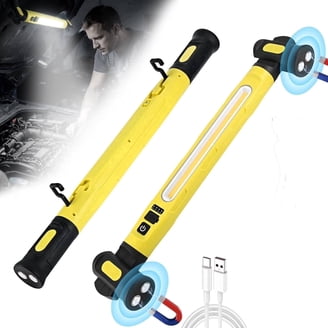 SYLSTAR Oplaadbare LED-werklamp – 4400 MAh – 2400 Lumen – 3 Modi – Met Sensor En Magneet – 2-in-1 Ontwerp – Voor Workshop, Auto-reparatie En Noodgevallen – Blauw