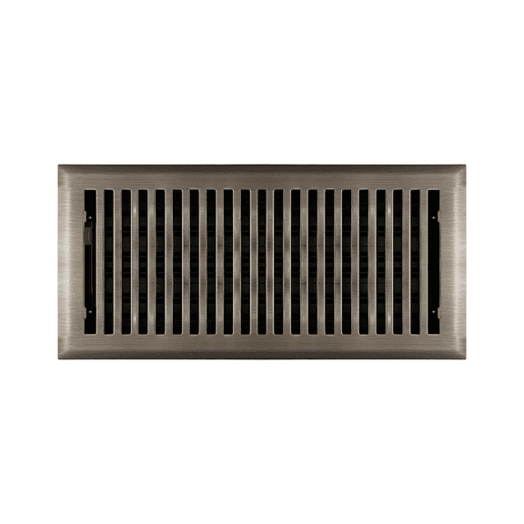 6" x 12" Antique Brass Contemporary Style Floor Register - Decorative Vent Cover