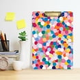 thumbnail image 2 of FORMRS Acrylic Clipboard with Low Profile Clip Standard A4 Letter Size, 12.5" x 9", Yellow Colorful Circles, 2 of 8