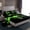 Green, variant on Castle Fairy Gothic Skull 4pcs Bed Sheets for Boys Girls,Abstract Green Lightning King Sheets,Exotic Style Super Cozy Sheet Set,Ultra Soft Home Decor