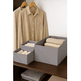 thumbnail image 6 of NEWJOEY Closet Drawer Organizers 12 Pack, Foldable Storage Bins with Dividers, 3 Sizes Fabric Dresser Boxes for Clothes, Gray, 6 of 6