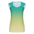 thumbnail image 4 of Plebaso Débardeur Dégradé Femme Sans Manches Col Rond T-Shirts Tee Décontracté Imprimé 2025 Ample Mode T-Shirts, 4 of 5