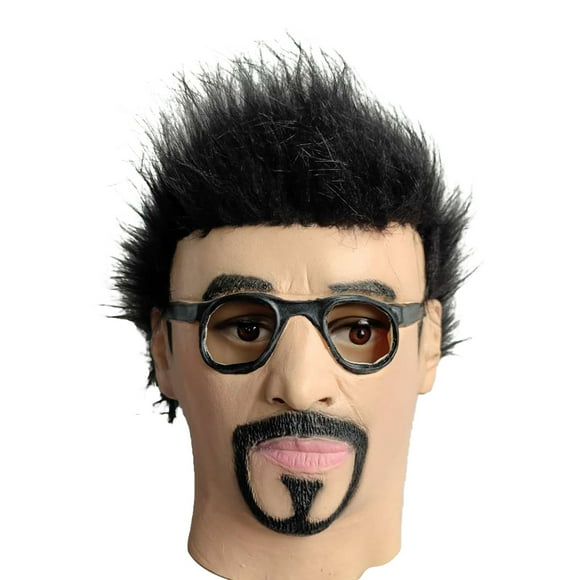 SUNSIOM Halloween Gangster Men Facewear Realistic Human Face Cosplay Headwear for Role-Playing Party Masquerade Costume Props