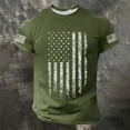 thumbnail image 2 of Tshirts Shirts for Men Usa 250Th Anniversary Short Sleeve Graphic Tees American Flag Print Round Neck Stretchy Shirts for Men Army Green L, 2 of 4