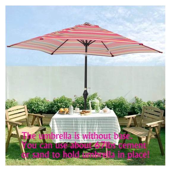 9FT TILT UMBRELLA with Stripes fabric