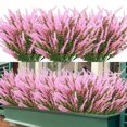 thumbnail image 1 of Nvzi 12 manojos de flores artificiales de lavanda y plástico morado (rosa), 1 of 5