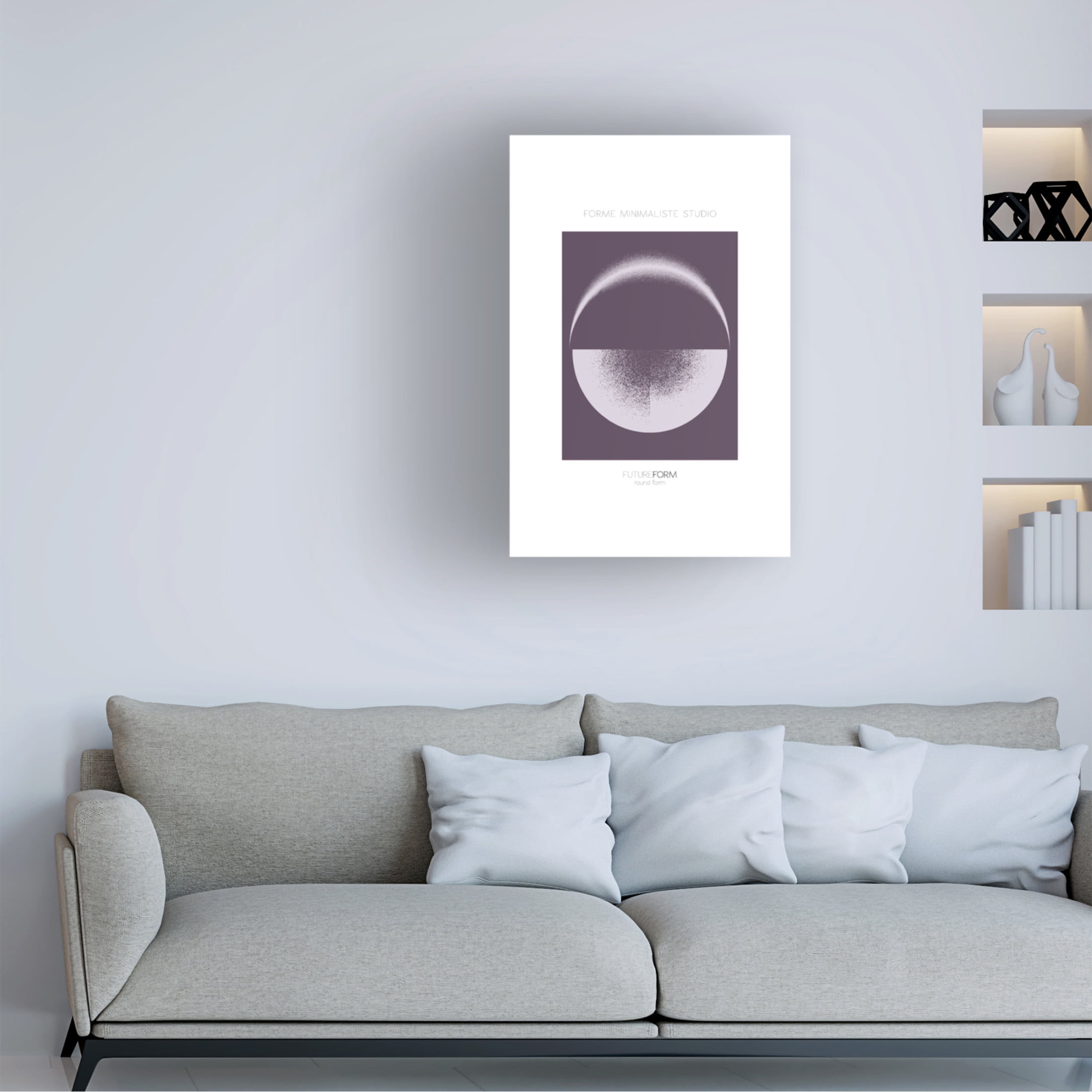 Canvas Wall Art - Incado 'Future Form III' Wall Art for Living Room, Bedroom, or Office Décor by Trademark Fine Art - 16 x 24 Inches