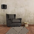 thumbnail image 2 of Salonika Reversible Chevron Rug Brown 26" x 46" Flat Woven Greece Design, 2 of 5