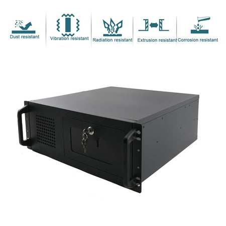 SUDEG 4U Server Chassis Rackmount Server Case 7 3.5in HDD Drive Bays+80mm Fan SL-450A